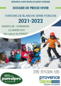 Couverture du dossier de presse saison hiver 2021_2022 Blanche Serre Ponçon