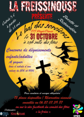 Soirée le bal des sorcières à la salle des fêtes de la Freissinouse le 31 octobre