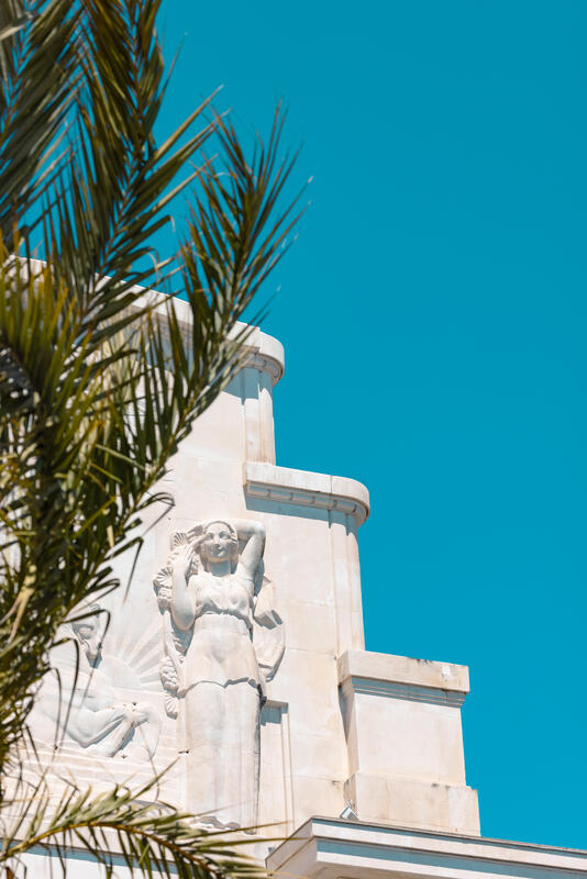 Détail façade Palais de la Méditerranée Nice