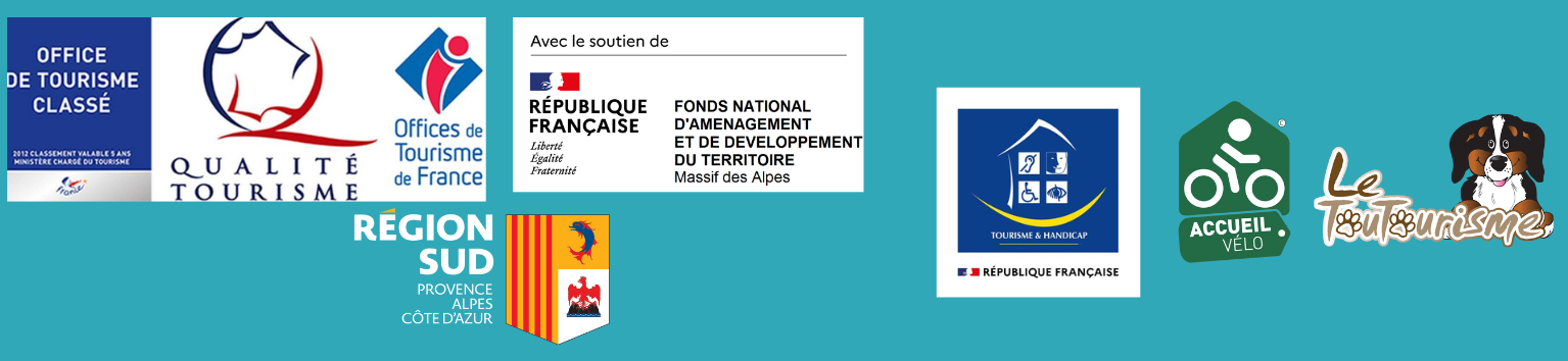 les marques et labels de l'Office de Tourisme Gap Tallard Vallées