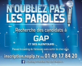 Casting "N'oubliez pas les paroles"