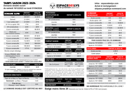 Tarifs des forfaits